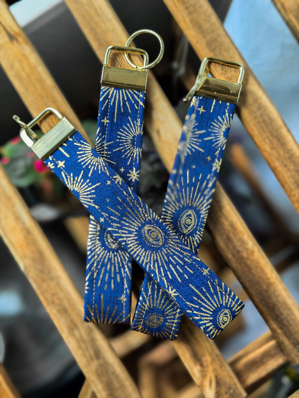 Midnight Celestial Wristlet Keychain