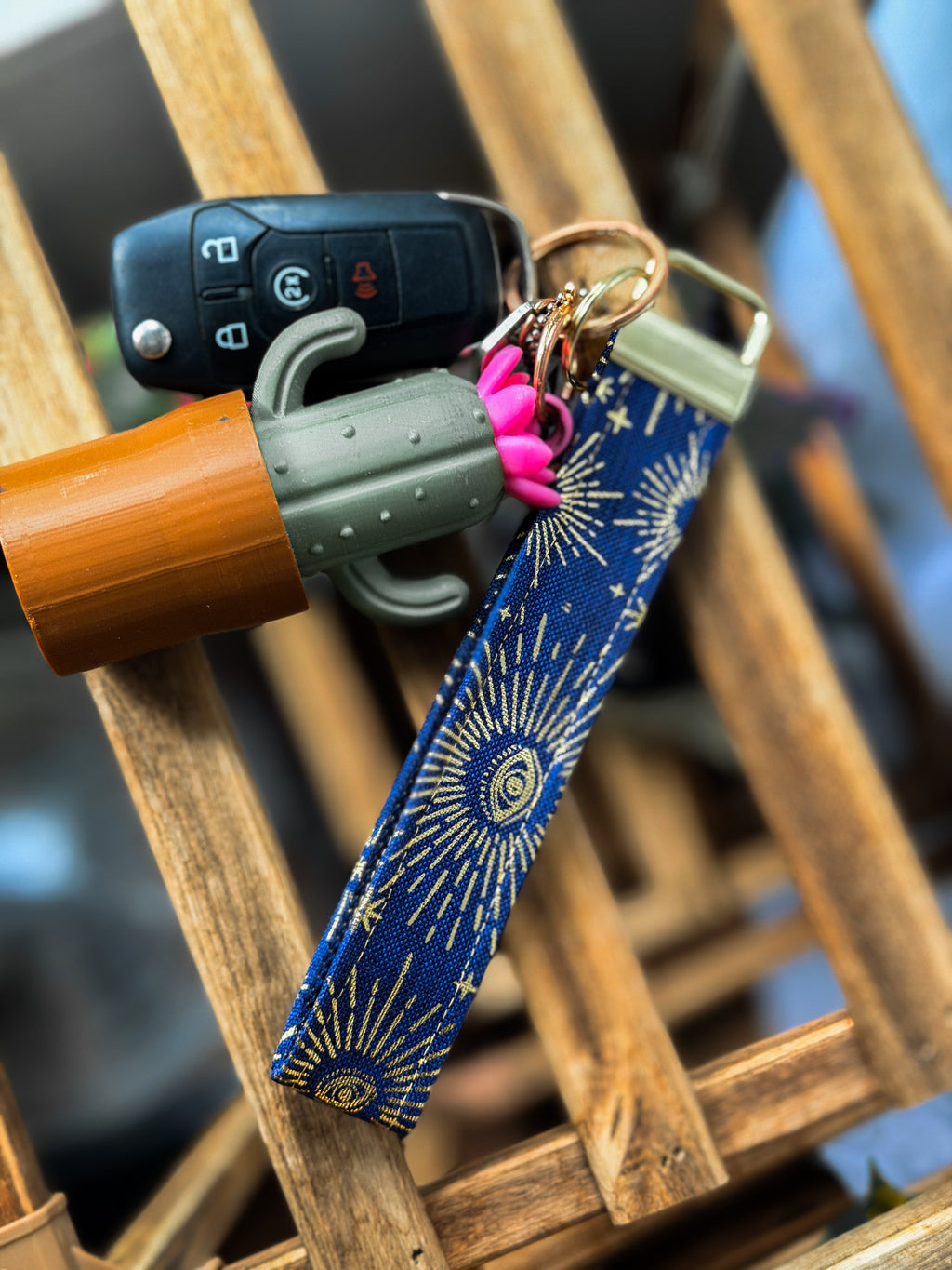 Midnight Celestial Wristlet Keychain