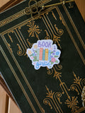 Book Girlie Floral Sticker