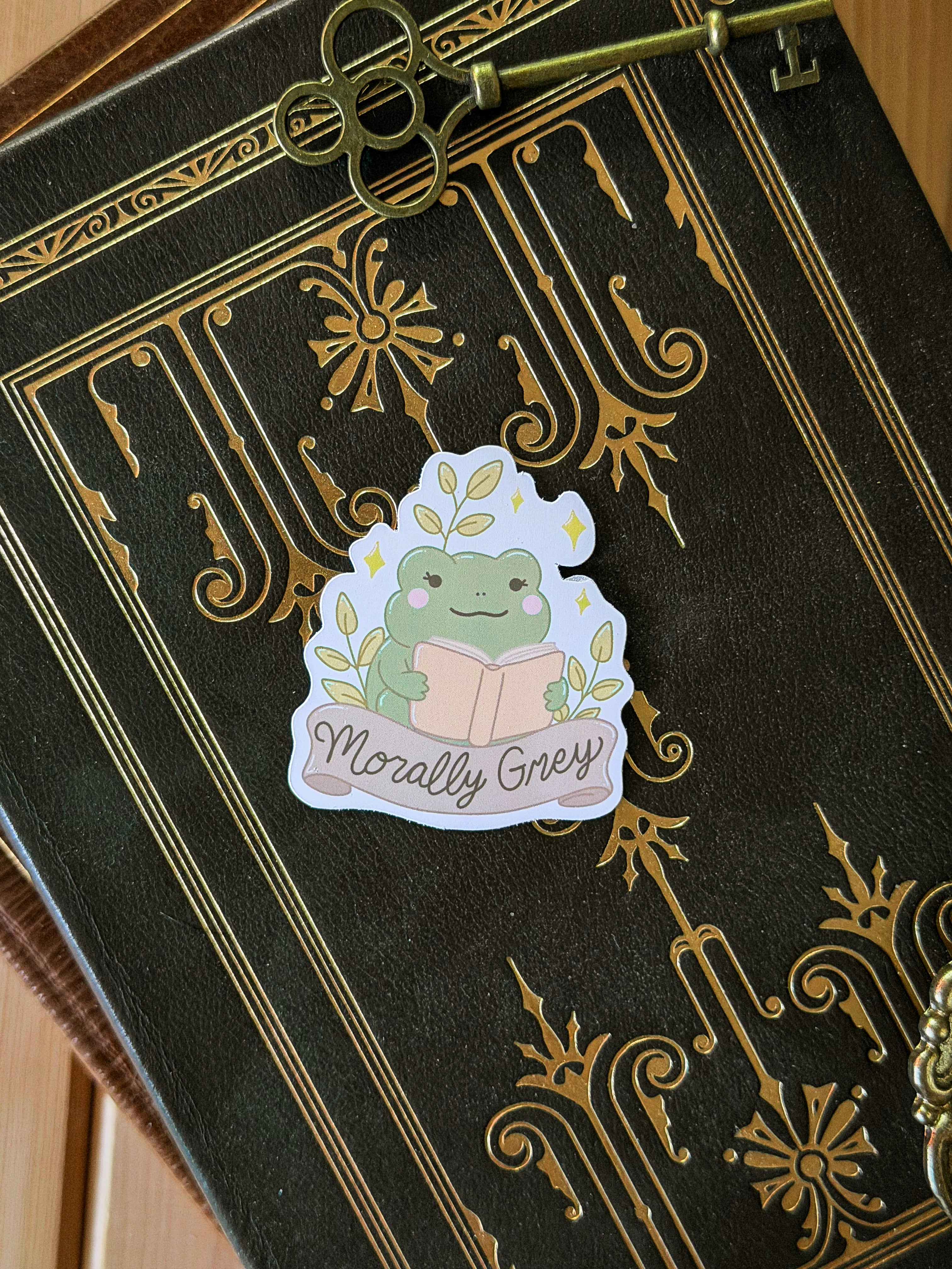 Morally Grey Frog Reader Sticker