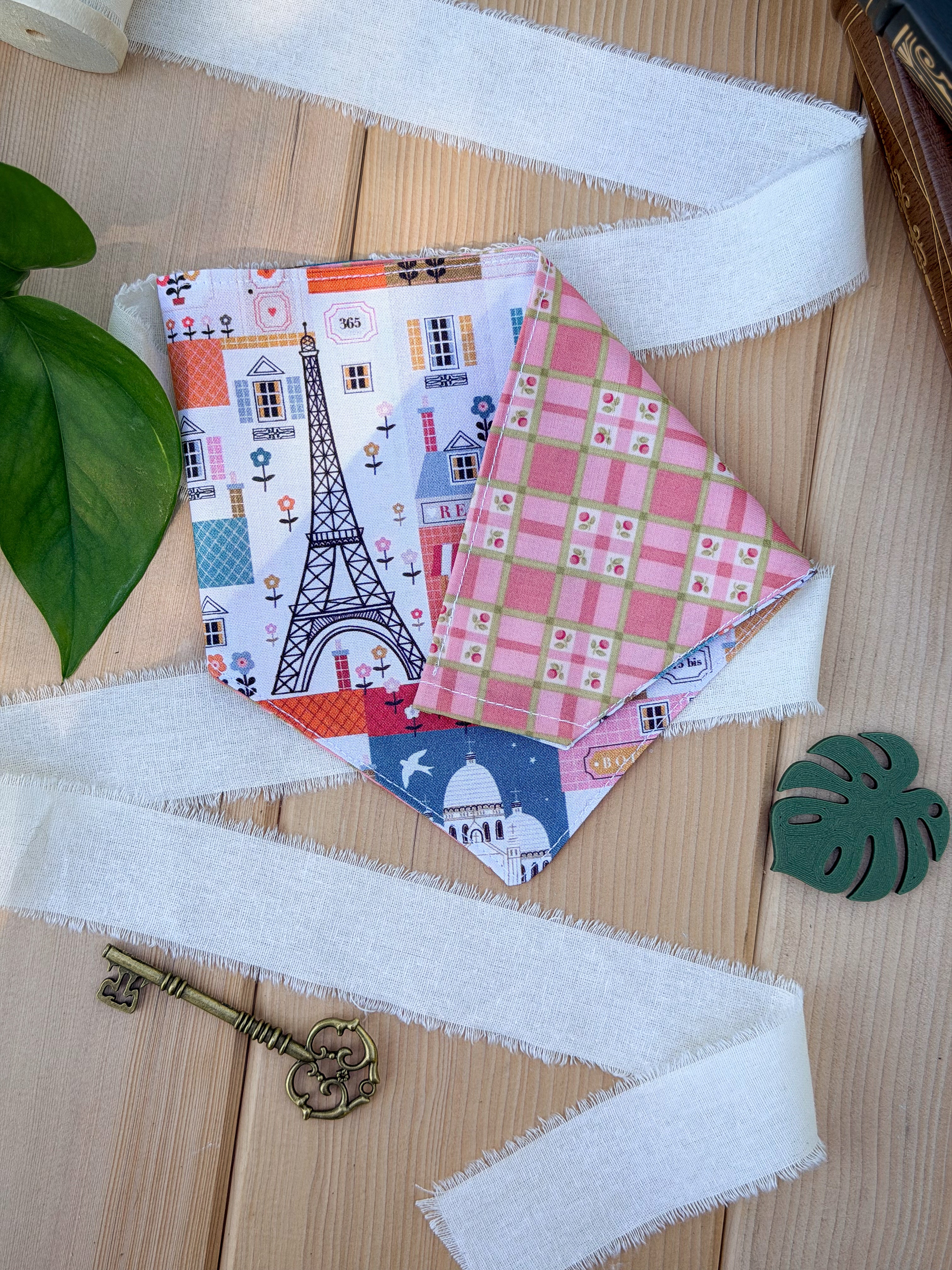 Parisian Café Reversible Pet Bandana